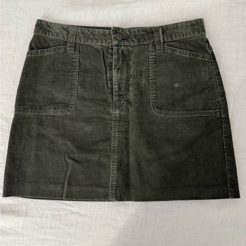 Old Navy Dark Green Corduroy Pencil Skirt